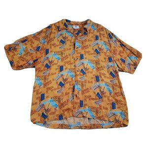 NFL Men Hawaiian ALOHA Dad Camp Shirt XL 2007 Miami Superbowl XLI 41 Colts Bears
